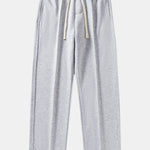 Straight Leg Pleated Pintuck Sweatpants