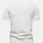 Pineapple Texture Knit V Neck Polo