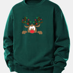 Christmas Reindeer Print Relax Fit Sweatshirt