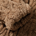 Geometric Jacquard Teddy Fleece Zip Up Hoodie