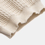 Wave Jacquard Knit V Neck Polo Shirt & Cotton Chino Shorts