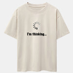I'm Thinking Print Drop Shoulder Oversize T-Shirt