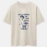 Silly Cowboy Goose Print Drop Shoulder Oversize T-Shirt