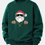 Hip Hop Santa Claus Print Relax Fit Sweatshirt