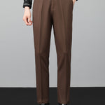 Contrast Textured Johnny Collar Polo & Slim Fit Tapered Trousers