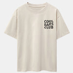 Cool Dads Club Print Drop Shoulder Oversize T-Shirt