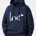 Love Print Relax Fit Hoodie