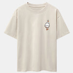 Duck You Print Drop Shoulder Oversize T-Shirt