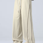 Wide Leg Pants With Side Stripes
