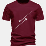 Regular Fit Fighter Jets Print Cotton T-Shirt