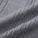 Twist Jacquard Knitted Zipper Polo Shirt