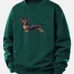 Dachshund Print Relax Fit Sweatshirt