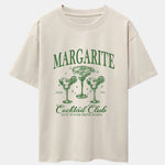 Cocktail Club Print Drop Shoulder Oversize T-Shirt