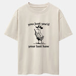 Cowboy Goose Print Drop Shoulder Oversize T-Shirt