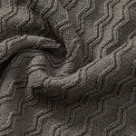 Wave Jacquard Zip Up Knitted Polo Shirt