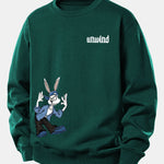 Rabbit Slogan Print Relax Fit Sweatshirt