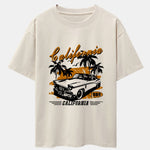California Car Print Drop Shoulder Oversize T-Shirt