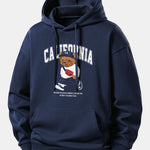 California Bear Print Relax Fit Hoodie