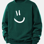 Smiley Face Print Relax Fit Sweatshirt