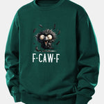 Crow Print Relax Fit Sweatshirt
