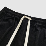 Men's Plaid Hooded Wool Blend Lapel Shirt Jacket Corduroy Casual Pants