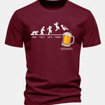 Regular Fit Beer Weekly Evolution Print Cotton T-Shirt