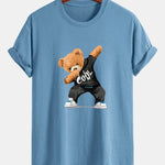 Regular Fit Cool Bear Print Cotton T-Shirt