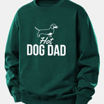 Hot Dog Dad Print Relax Fit Sweatshirt