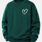 Heart Print Relax Fit Sweatshirt