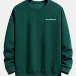 Love And Peace Print Relax Fit Sweatshirt