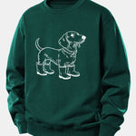 Dog In Boots Print Relax Fit Sweatshirt