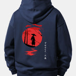 Sunset Samurai Back Print Relax Fit Hoodie