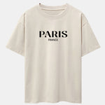Paris Print Drop Shoulder Oversize T-Shirt