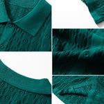 Twisted Jacquard Knit Shirt & Slim Fit Tapered Trousers