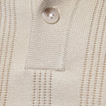 Stripe Knit Polo Shirt