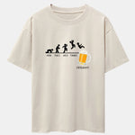 Beer Weekly Evolution Print Drop Shoulder Oversize T-Shirt