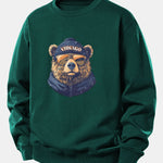 Chicago Sunglasses Bear Print Relax Fit Sweatshirt