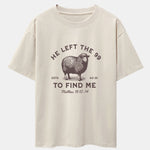 The Lost Lamb Print Drop Shoulder Oversize T-Shirt