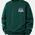 Christmas Santa Claus Print Relax Fit Sweatshirt