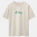 Dirty Cocktail Glass Print Drop Shoulder Oversize T-Shirt