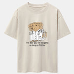Funny Doctor Dog Print Drop Shoulder Oversize T-Shirt