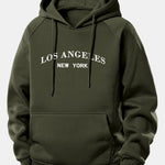 Los Angeles Print Drawstring Hoodie