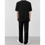 Loose Solid Color Slit Hem T-shirt