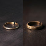 Buddha Stones Tibetan Vintage Texture Design Copper Luck Couple Ring