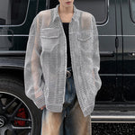 Mesh See-through Casual Shirt