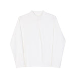 Simple Solid Stand Collar Long Sleeve T-Shirt