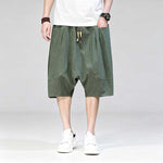 Linen Loose-fitting Low-rise Baggy Casual Shorts