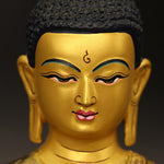 Buddha Stones Buddha Shakyamuni Medicine Buddha Compassion Copper Gold Plated Statue Decoration