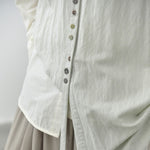 Women's Asymmetrical Draped Hem Hand-Stitched Vest
