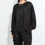 Loose Crew Neck 3D Decorative T-shirt